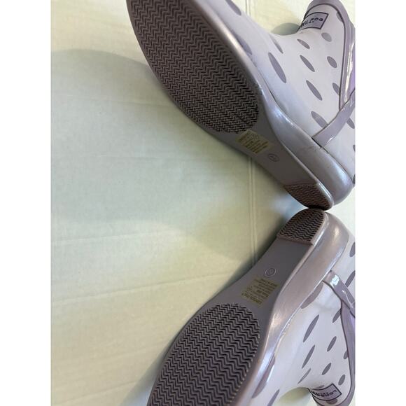 London Fog Women's Piccadilly Rain Boot Lilac Dots Size 8 Rubber Waterproof - Picture 9 of 9